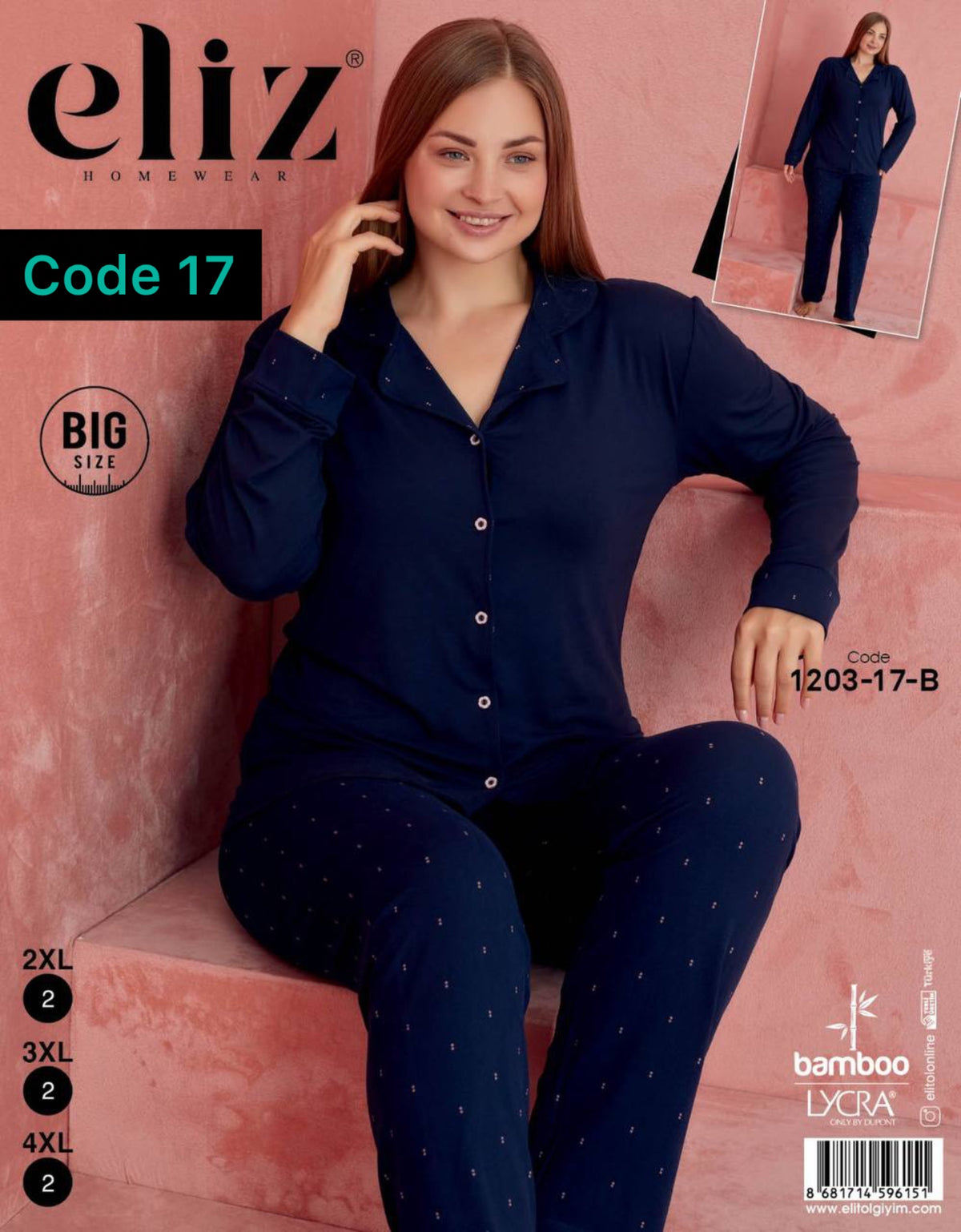 Pijama eliz bouton big size