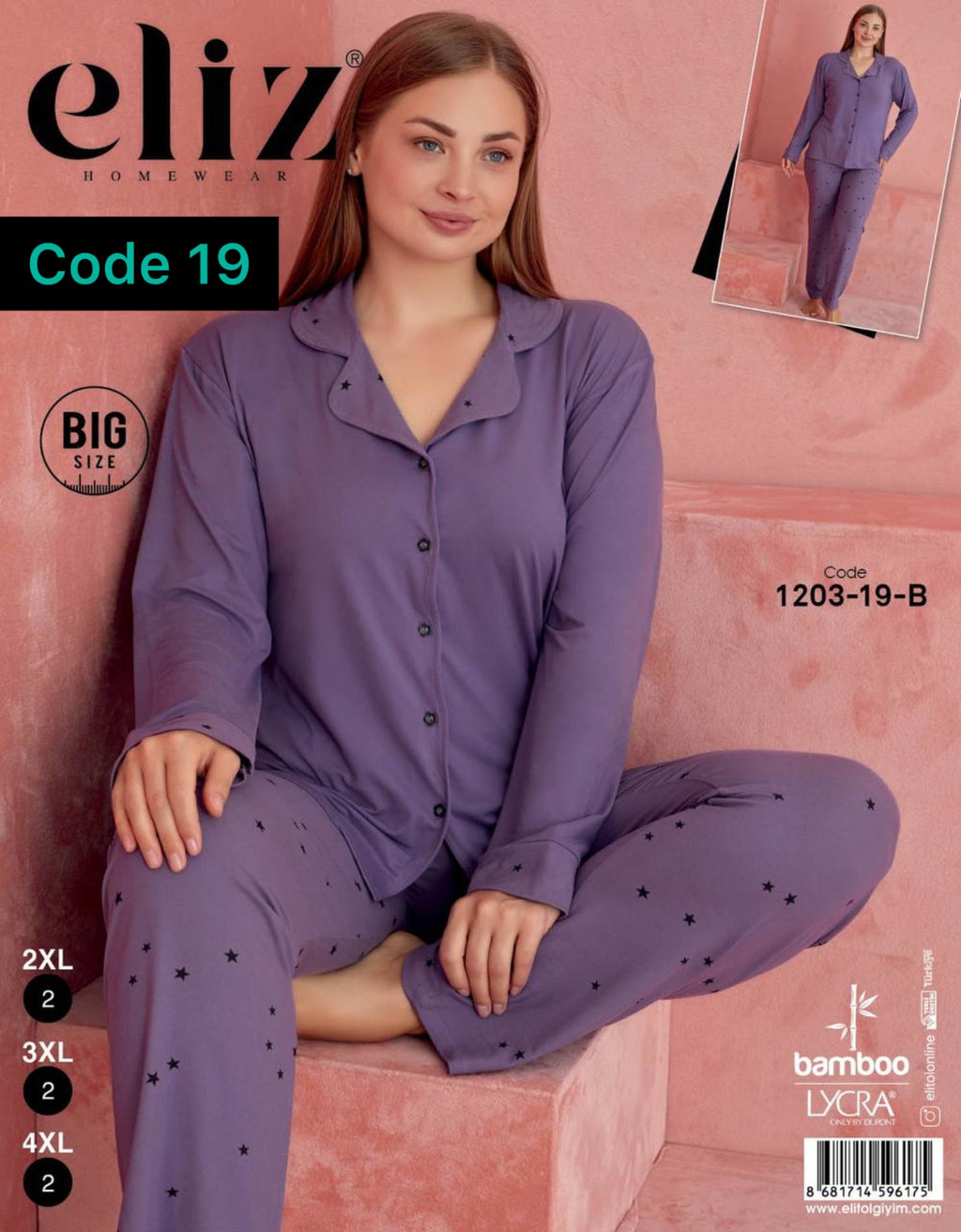 Pijama eliz bouton big size