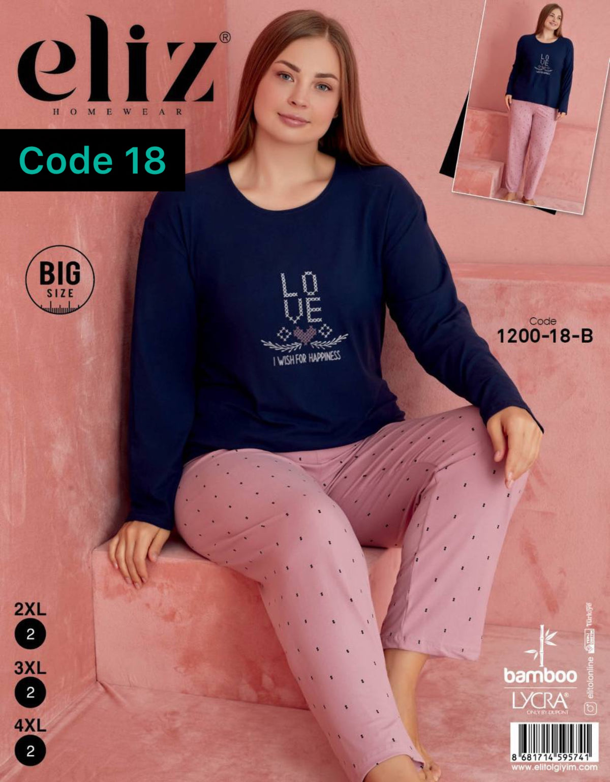 Pijama eliz big size