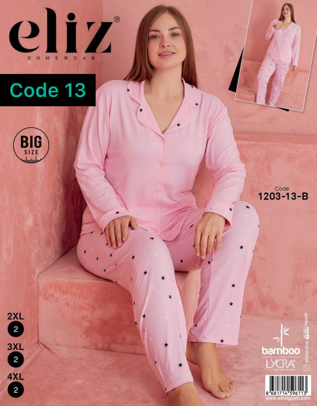 Pijama eliz bouton big size