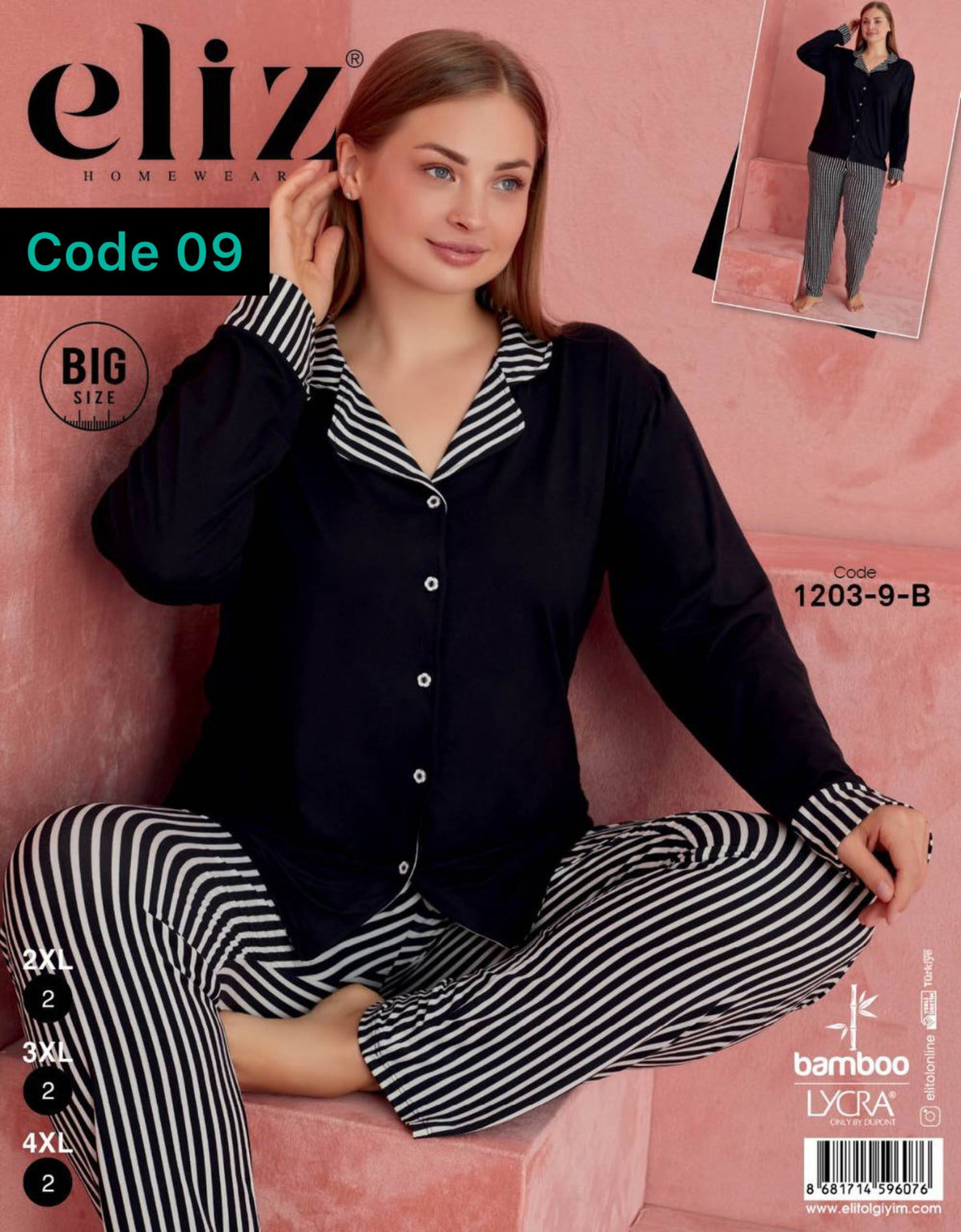 Pijama eliz bouton big size