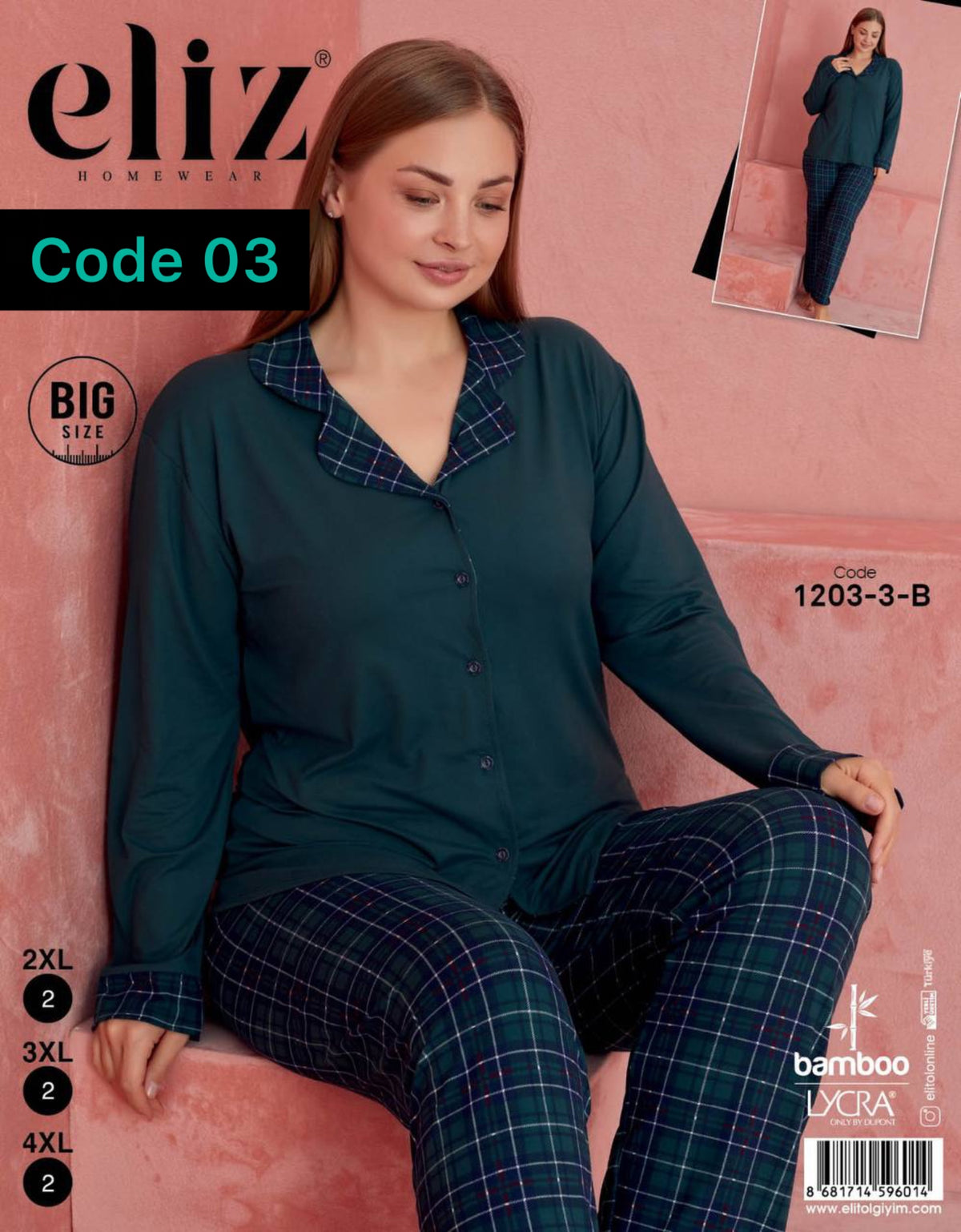 Pijama eliz bouton big size